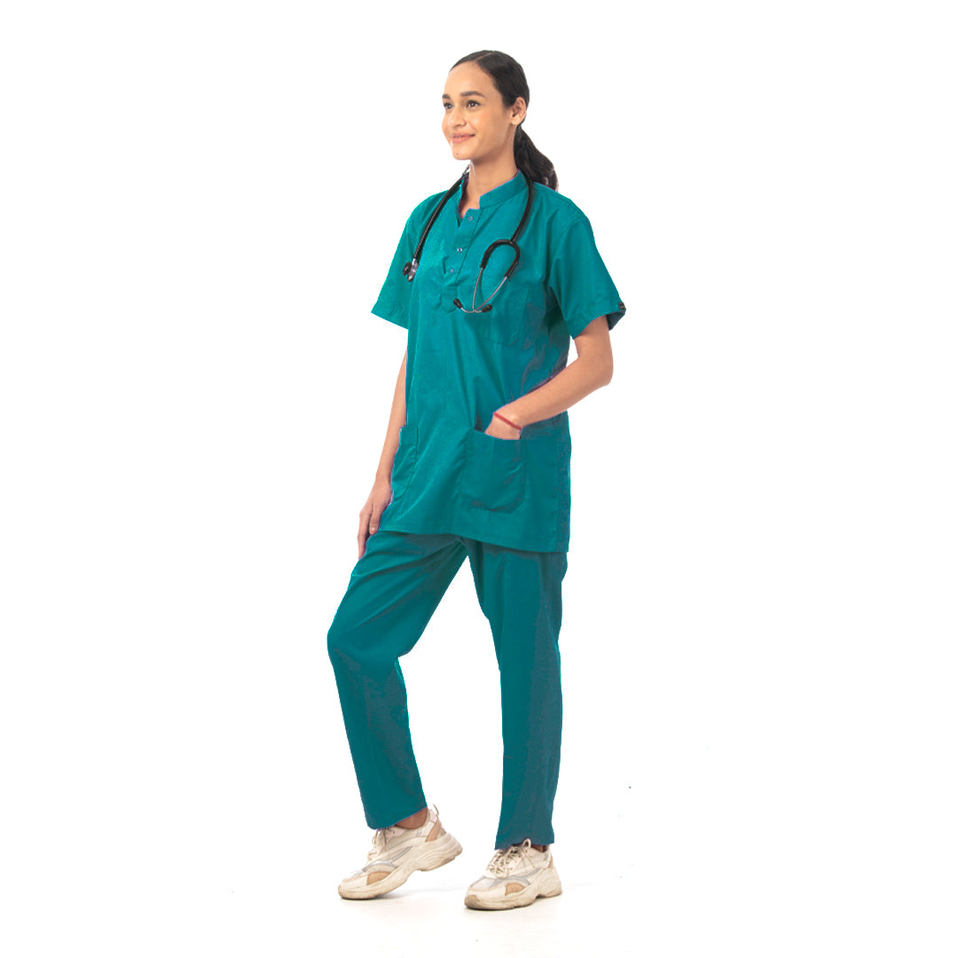 Classic Scrub for Women | Round-Neck | Forest Green