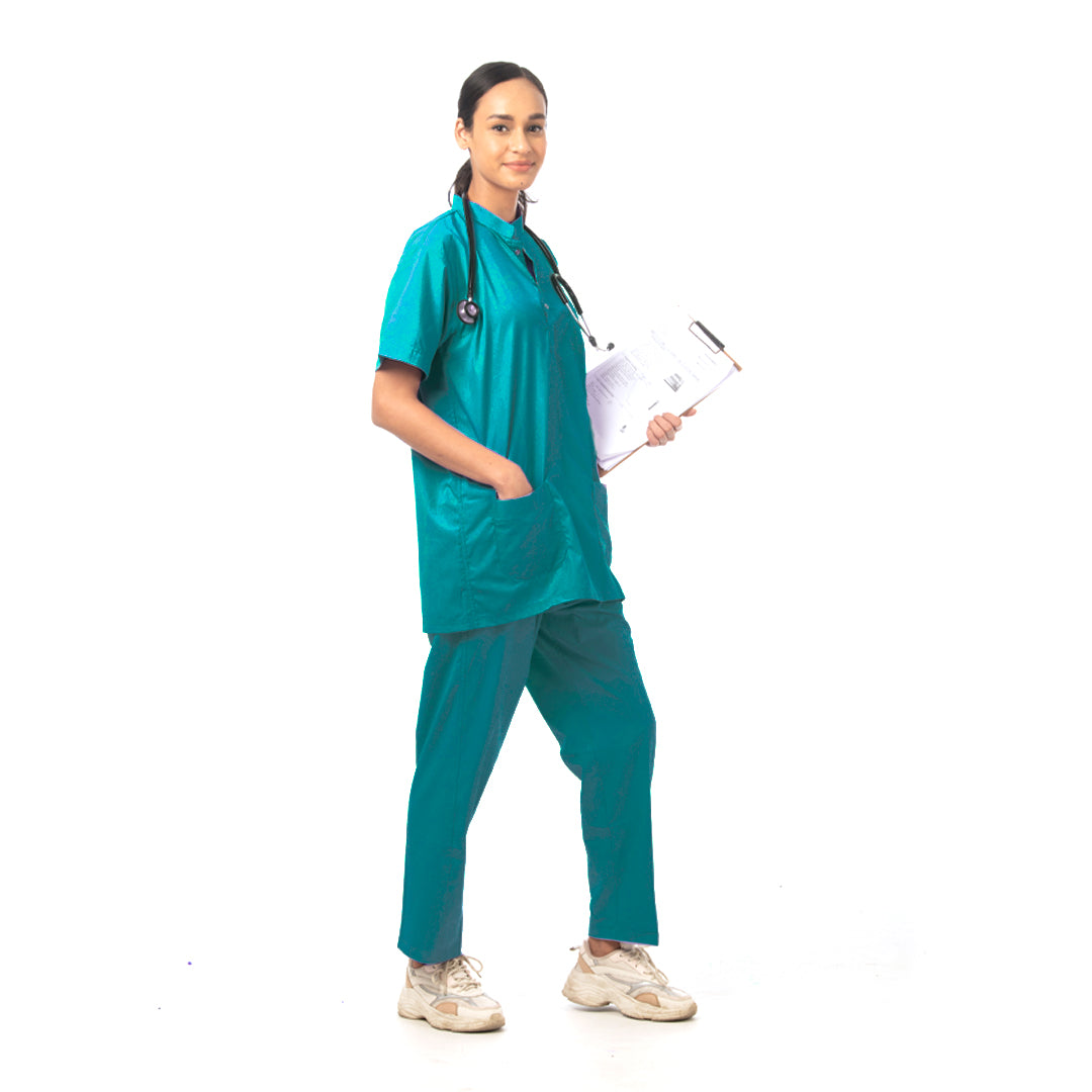 Classic Scrub for Women | Round-Neck | Forest Green