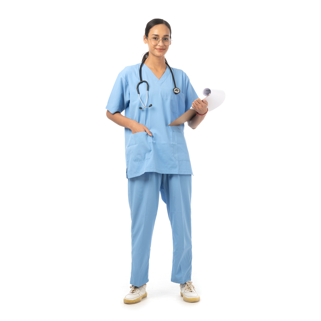 Classic Scrub for Women | V-Neck | Arctic Blue