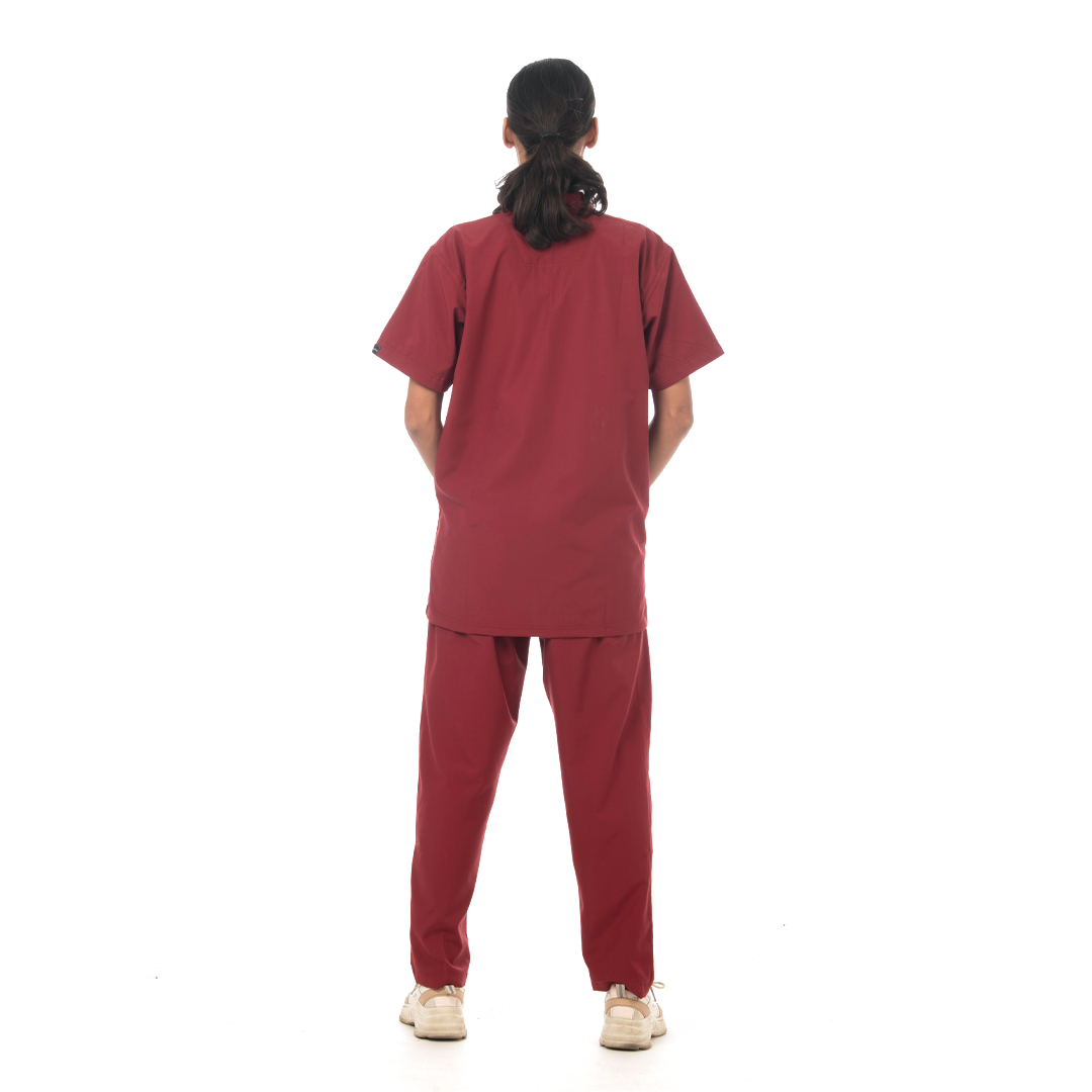 Classic Scrub for Women | Round-Neck | Maroon