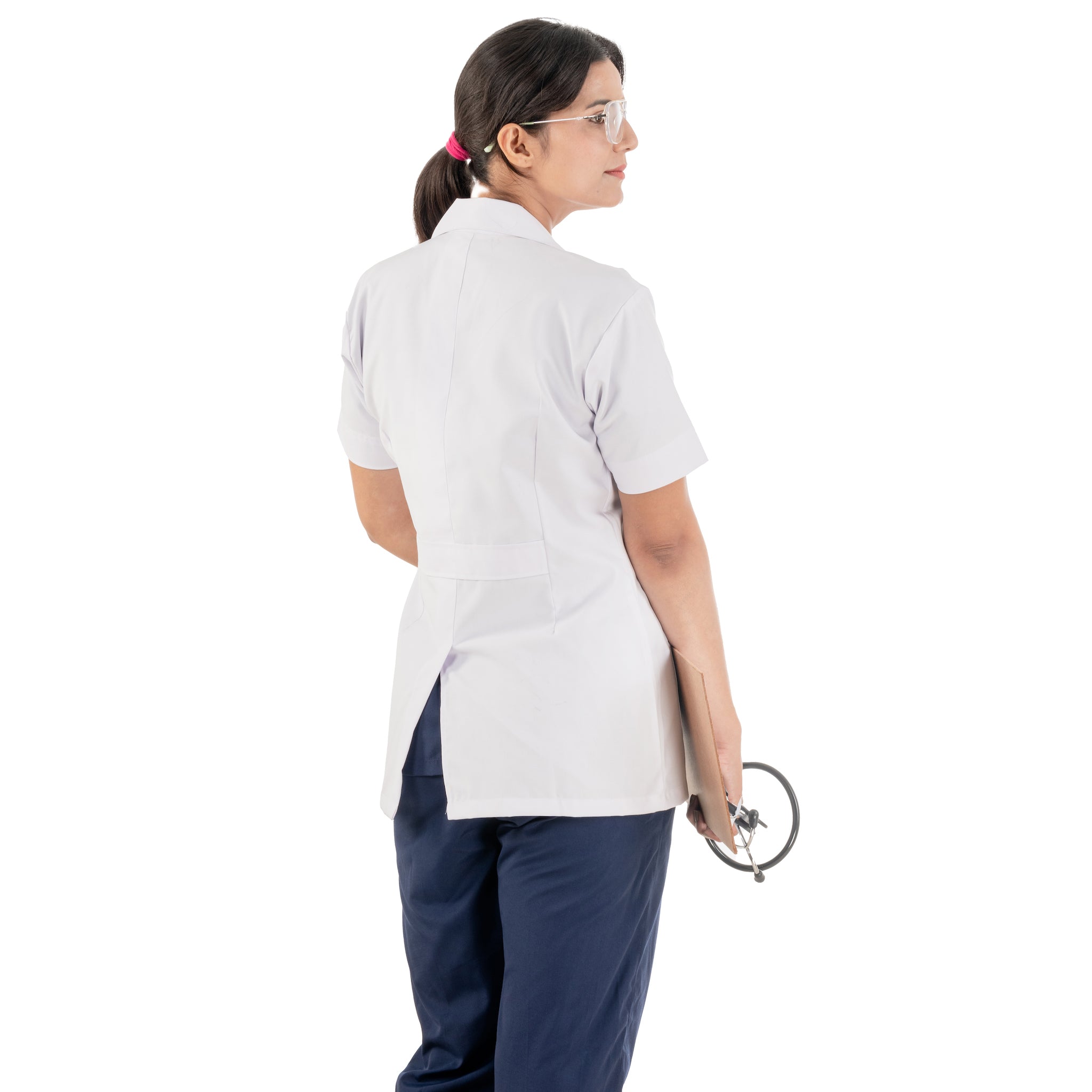 Half Sleeves Lab Coat | Women