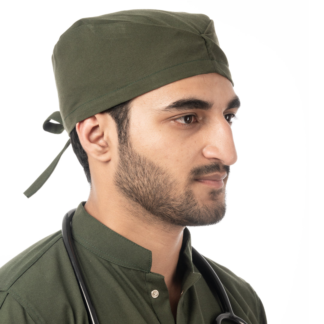 Scrub Cap for Men Olive Green