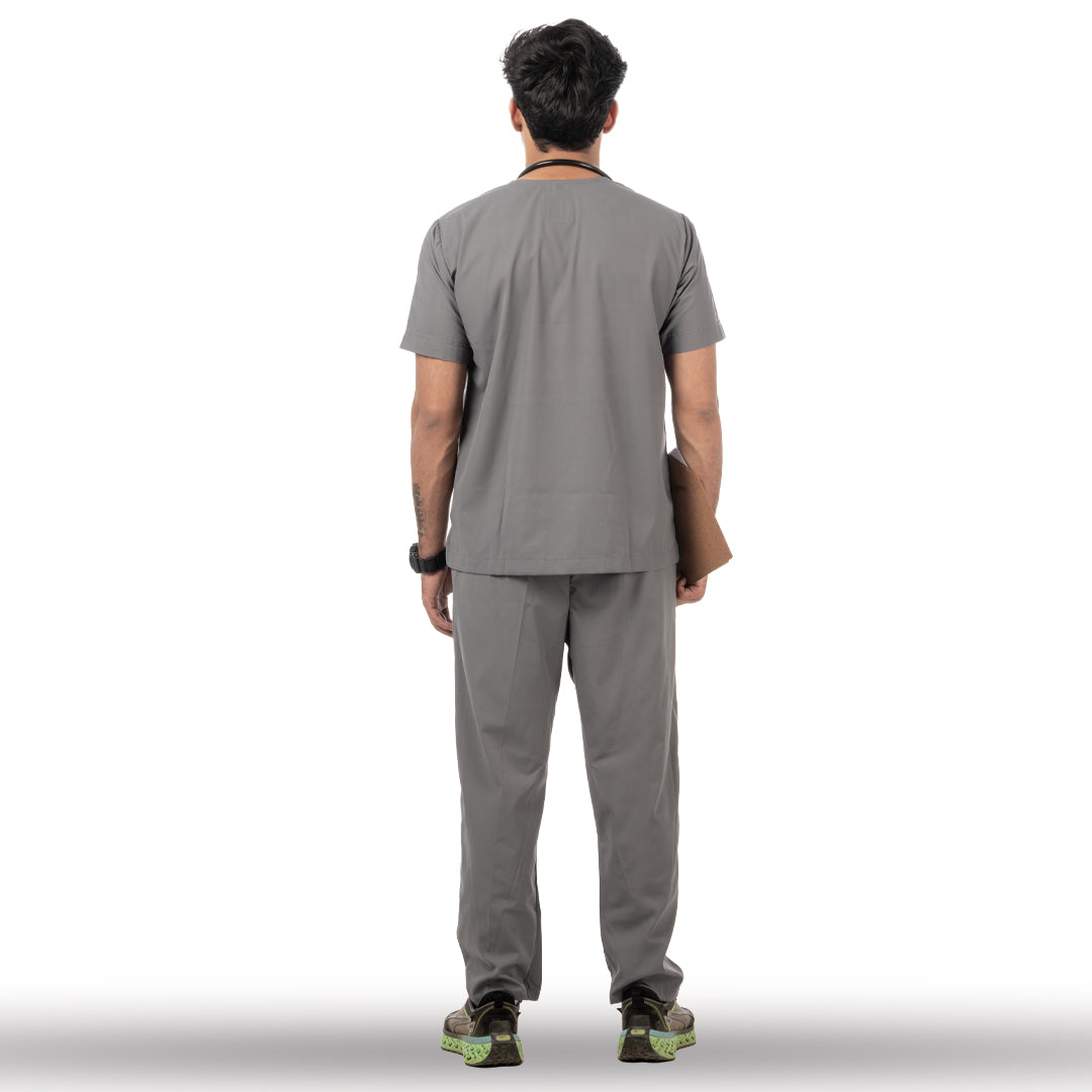 Classic Scrub for Men | Round-Neck | Steel Grey